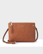 Charlotte Double Zip Crossbody Bag + Stripe Bag Strap