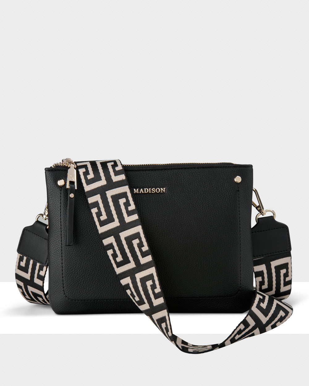 Charlotte Double Zip Crossbody Bag + Graphic Bag Strap-1