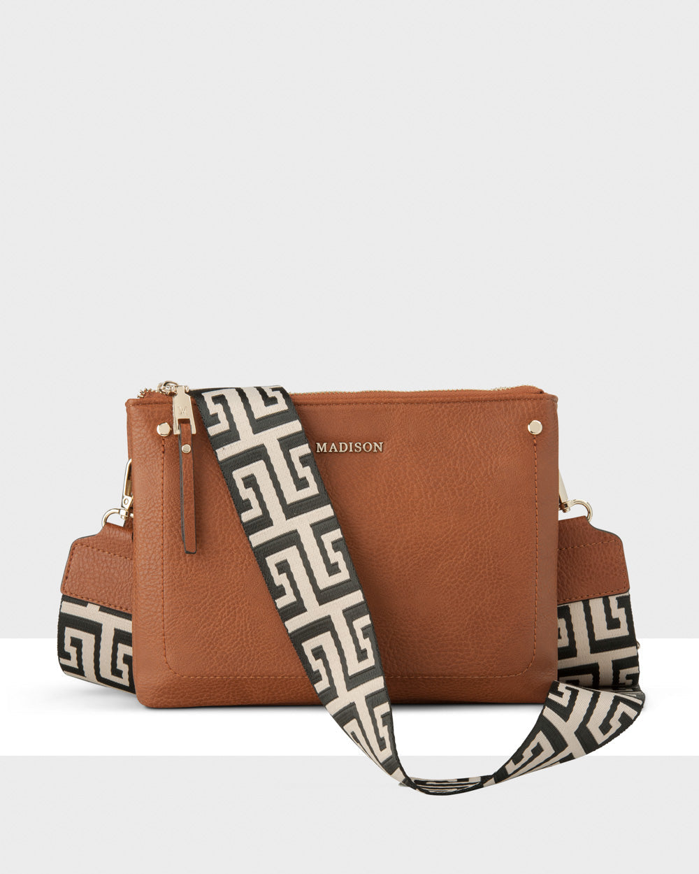 Charlotte Double Zip Crossbody Bag + Graphic Bag Strap