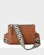 Charlotte Double Zip Crossbody Bag + Graphic Bag Strap