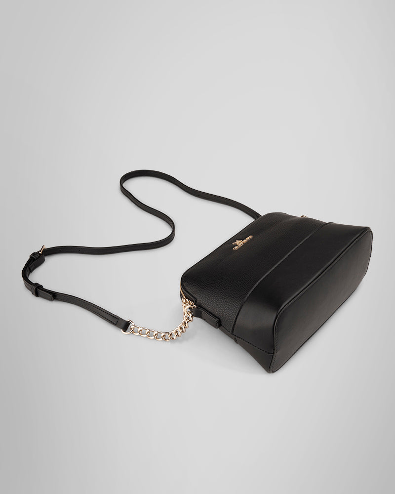 Salli Curve Zip Top Crossbody Bag