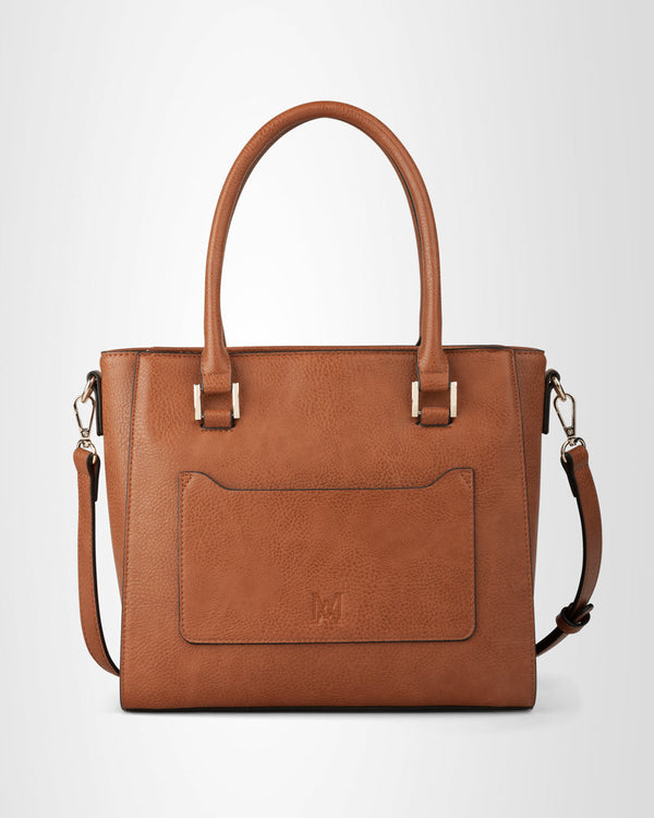 Angie Medium 3 Compartment Satchel Bag + Leopard Bag Strap