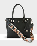 Angie Medium 3 Compartment Satchel Bag + Aztec Bag Strap