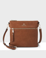 Renee Zip Top 2 Compartment Crossbody Bag + Stripe Bag Strap