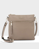 Renee Zip Top 2 Compartment Crossbody Bag + Monogram Bag Strap