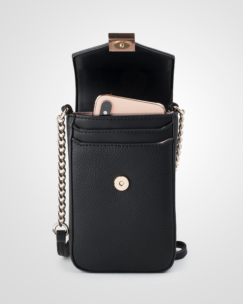 Lia Fold Over Mini Phone Crossbody Bag