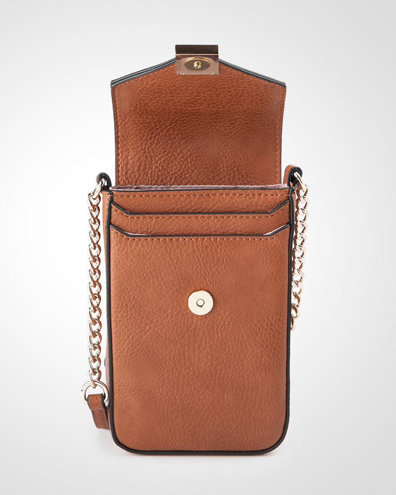 Lia Fold Over Mini Phone Crossbody Bag