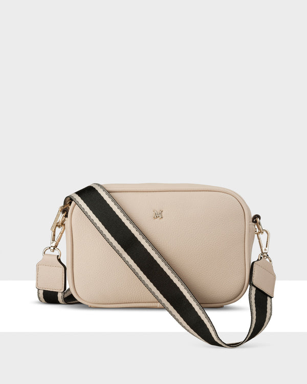 Monica Camera Crossbody Bag + Stripe Bag Strap