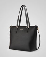 Inga Large Zip Top Tote Bag With Laptop Pocket + Leopard Bag Strap