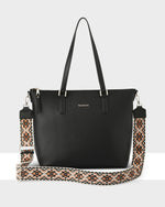 Inga Large Zip Top Tote Bag With Laptop Pocket + Aztec Bag Strap