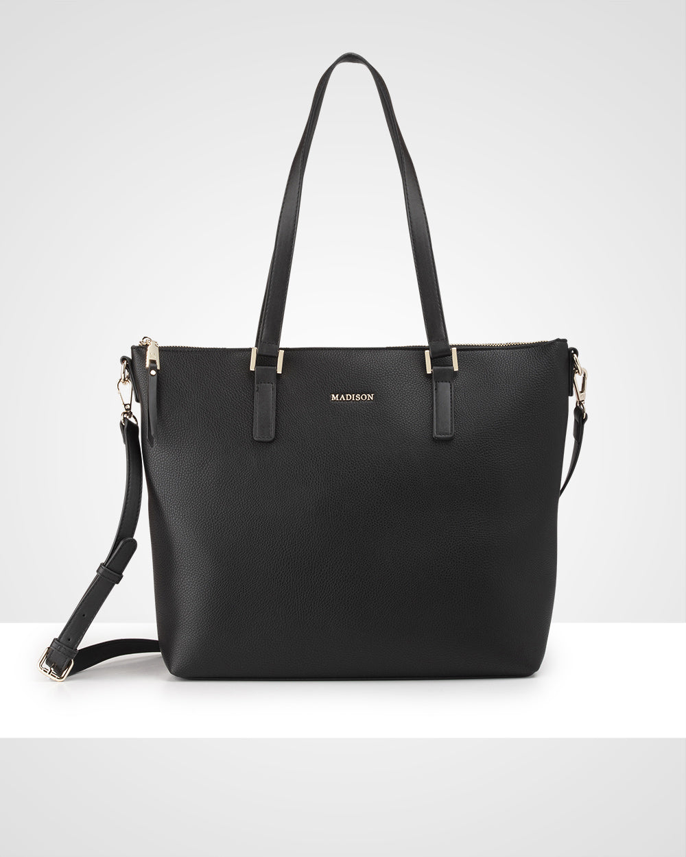 Inga Large Zip Top Tote Bag With Laptop Pocket + Leopard Bag Strap-12