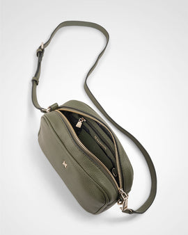 Monica Camera Crossbody Bag + Stripe Bag Strap - 0