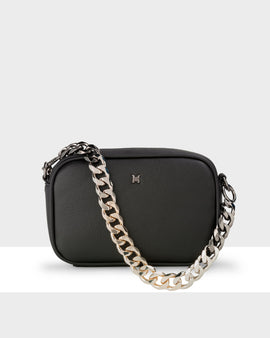 Monica Camera Crossbody Bag + Chunky Chain Strap - 0