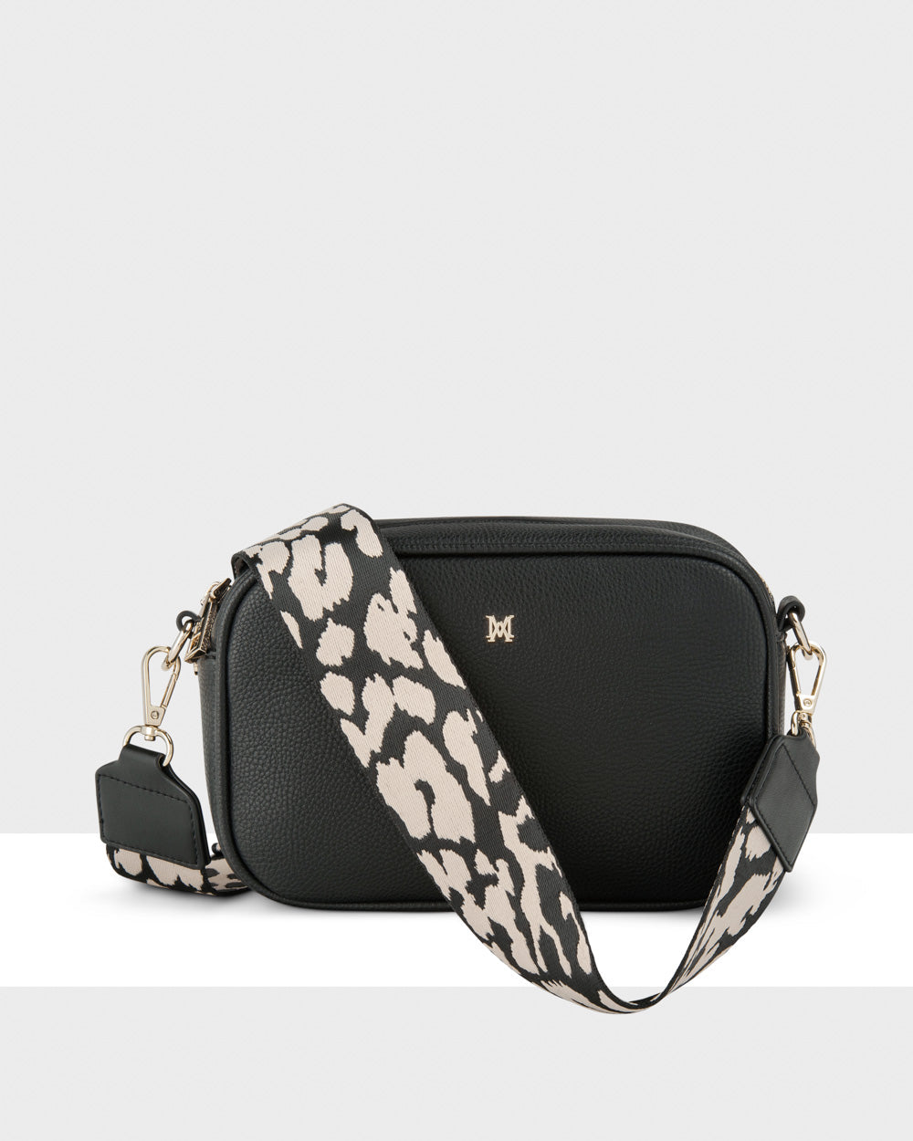 Monica Camera Crossbody Bag + Leopard Bag Strap