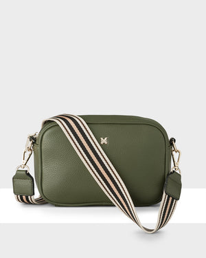 Monica Camera Crossbody Bag + Stripe Bag Strap