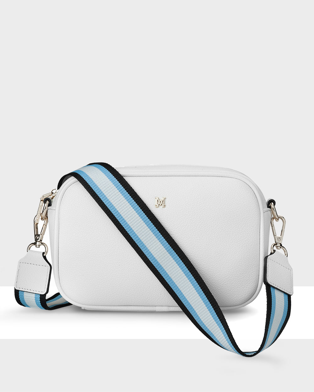 Monica Camera Crossbody Bag + Stripe Bag Strap