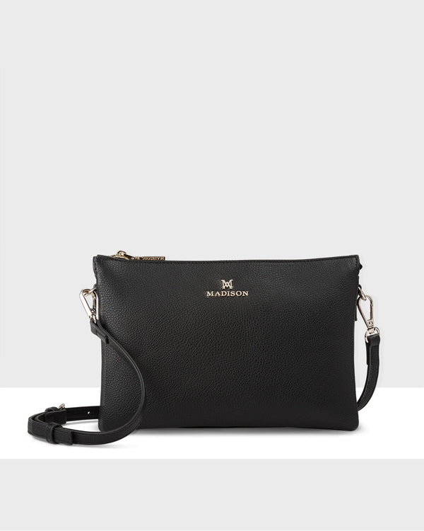 Avery 3 Compartment Crossbody Bag + Monogram Stripe Bag Strap