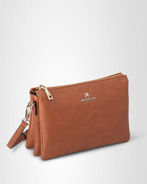 Avery 3 Compartment Crossbody Bag + Stripe Bag Strap