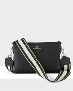 Avery 3 Compartment Crossbody Bag + Metallic Stripe Bag Strap