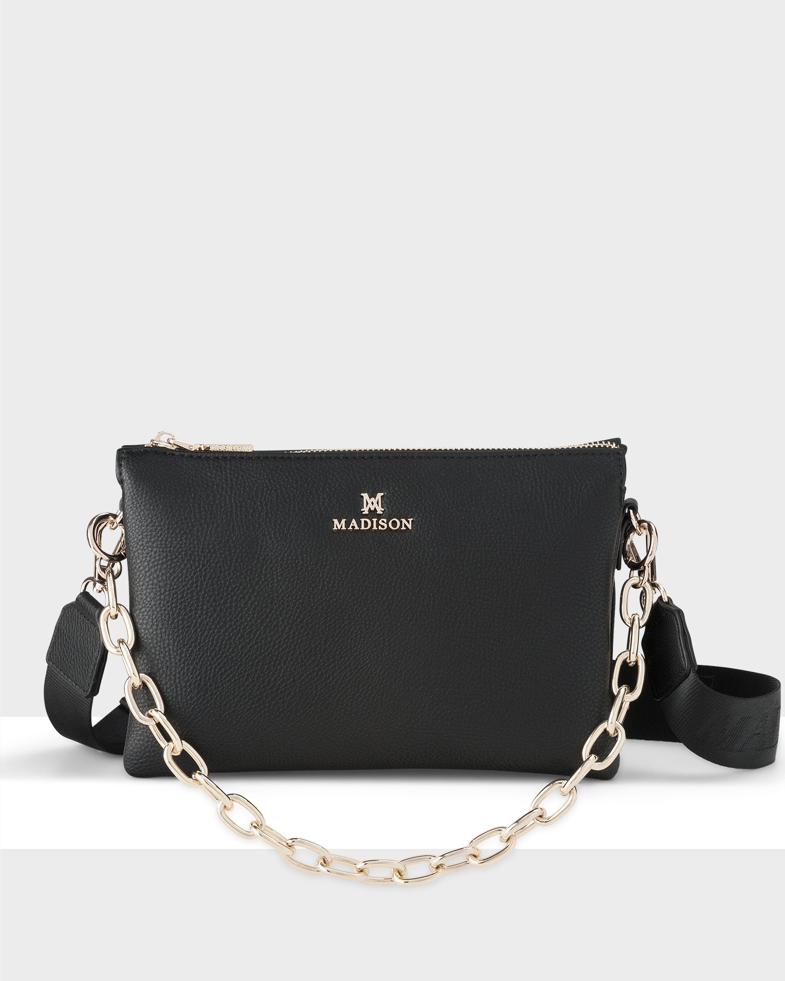 Avery 3 Compartment Crossbody Bag + Monogram Bag Strap + Chain Strap