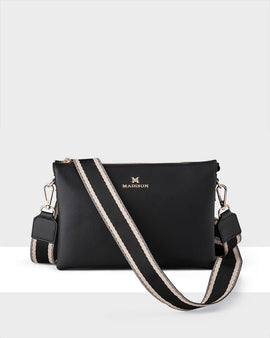 Avery 3 Compartment Crossbody Bag + Stripe Bag Strap