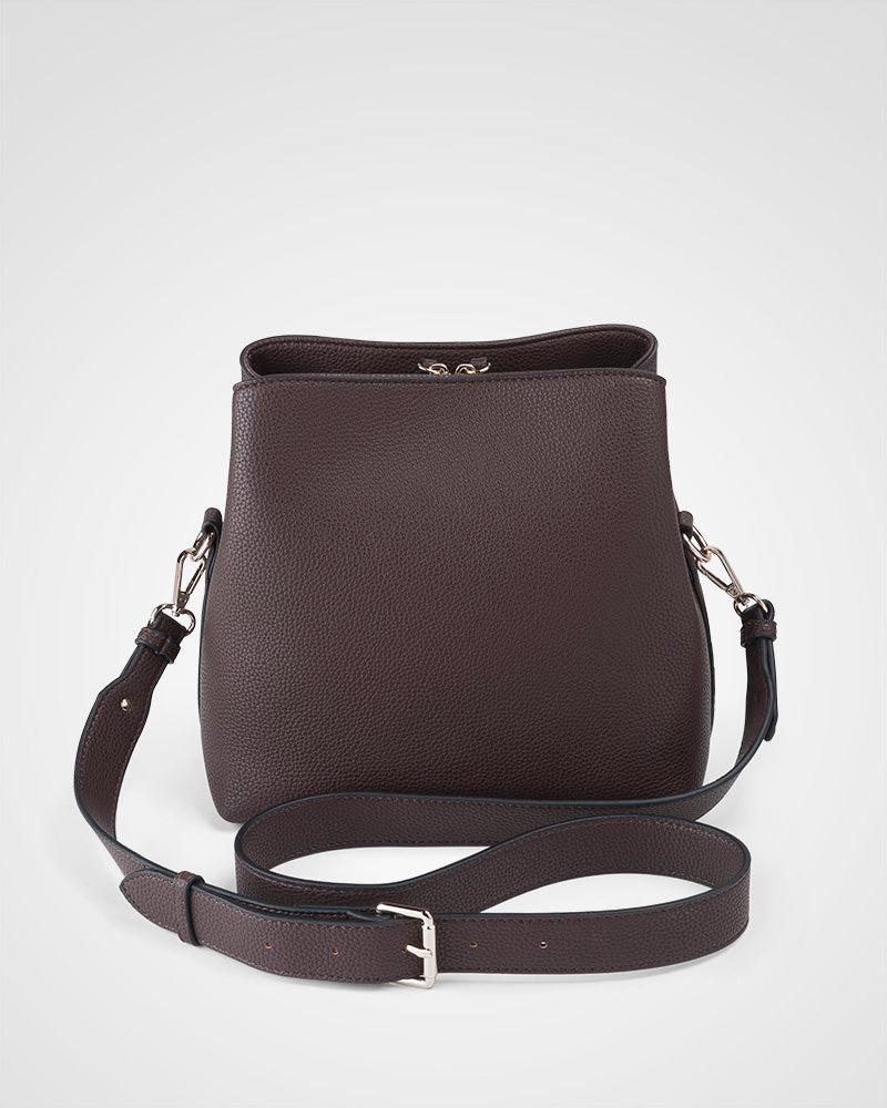 Joanie 3 Compartment Crossbody Bucket Bag