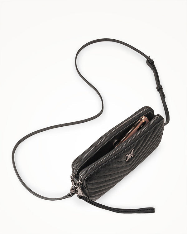 Zoe Slim Double Zip Camera Bag With Detachable Wrist Strap