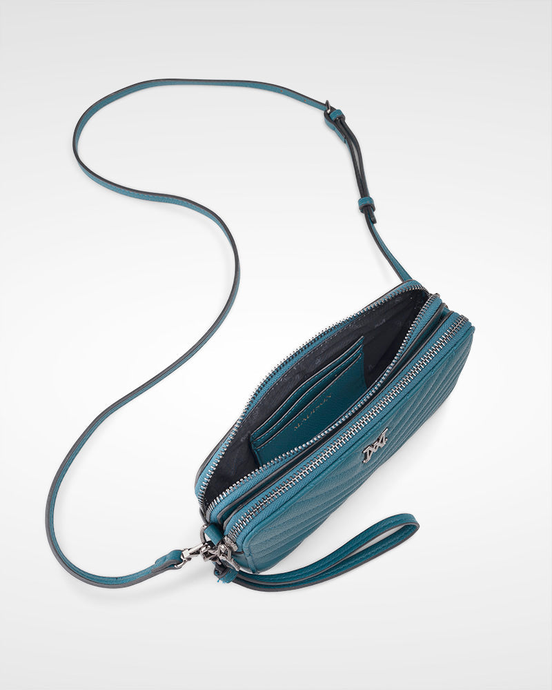 Zoe Slim Double Zip Camera Bag With Detachable Wrist Strap-43