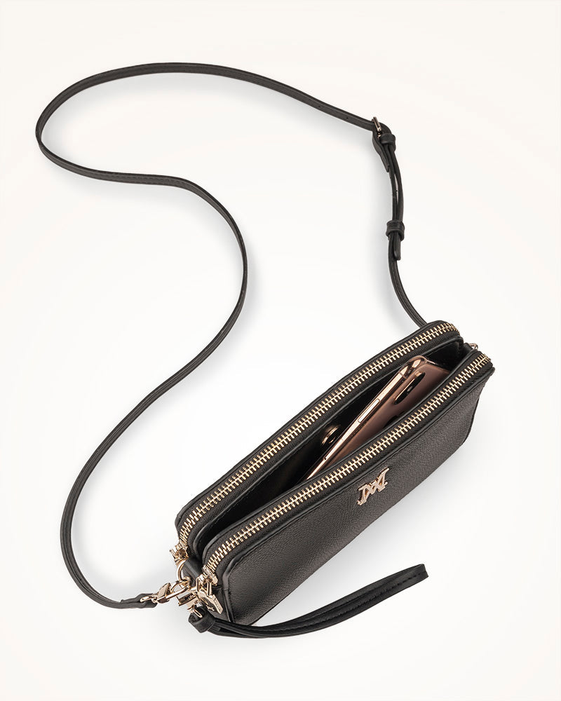 Zoe Slim Double Zip Camera Bag With Detachable Wrist Strap-10
