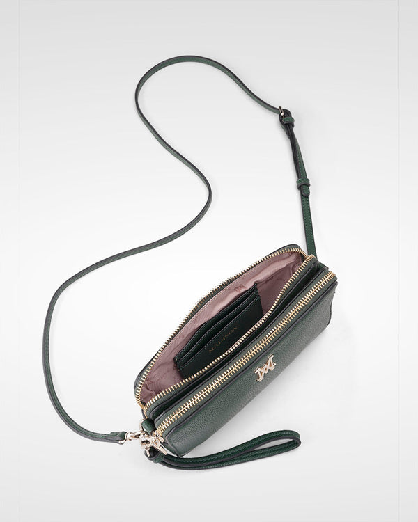 Zoe Slim Double Zip Camera Bag With Detachable Wrist Strap