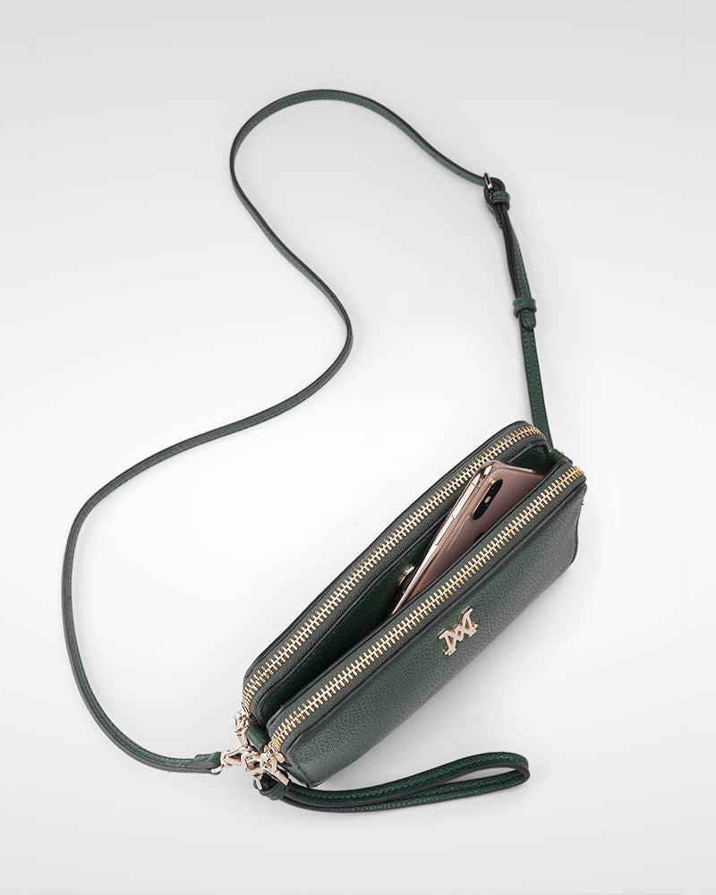 Zoe Slim Double Zip Camera Bag With Detachable Wrist Strap-18