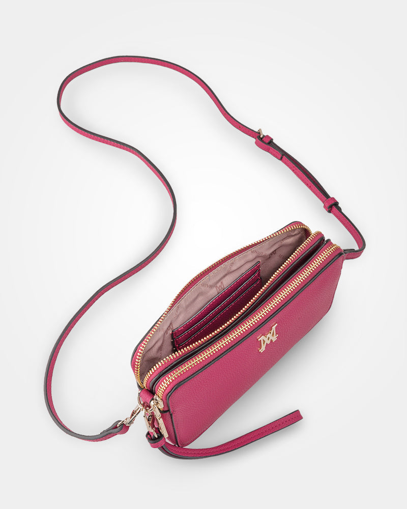 Zoe Slim Double Zip Camera Bag With Detachable Wrist Strap-23