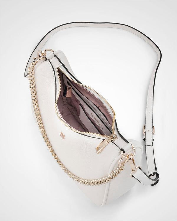 Olivia Crescent Hobo Crossbody With Chain Strap