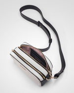 Maddie Double Zip Camera Crossbody Bag With Wide Strap