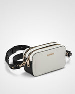 Maddie Double Zip Camera Crossbody Bag + Monogram Bag Strap