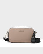 Maddie Double Zip Camera Crossbody Bag + Stripe Bag Strap