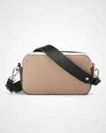 Maddie Double Zip Camera Crossbody Bag With Wide Strap