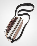 Maddie Double Zip Camera Crossbody Bag + Stripe Bag Strap