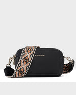 Maddie Double Zip Camera Crossbody Bag + Aztec Bag Strap