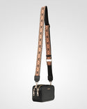 Maddie Double Zip Camera Crossbody Bag + Aztec Bag Strap