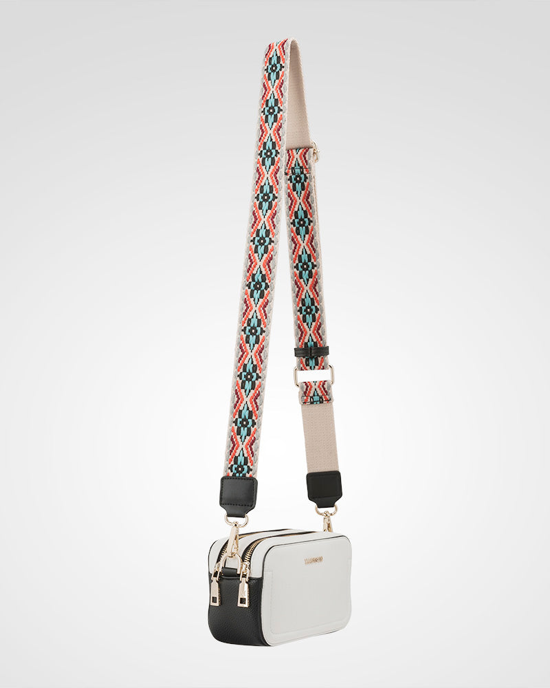 Maddie Double Zip Camera Crossbody Bag + Aztec Bag Strap-3