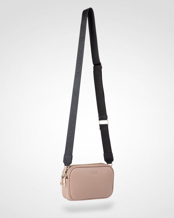 Odette Double Zip Slimline Camera Crossbody Bag + Monogram Bag Strap