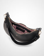 Pia Crescent Shoulder Bag With Crossbody Strap + Chunky Chain Strap