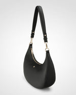 Pia Crescent Shoulder Bag With Crossbody Strap + Chunky Chain Strap