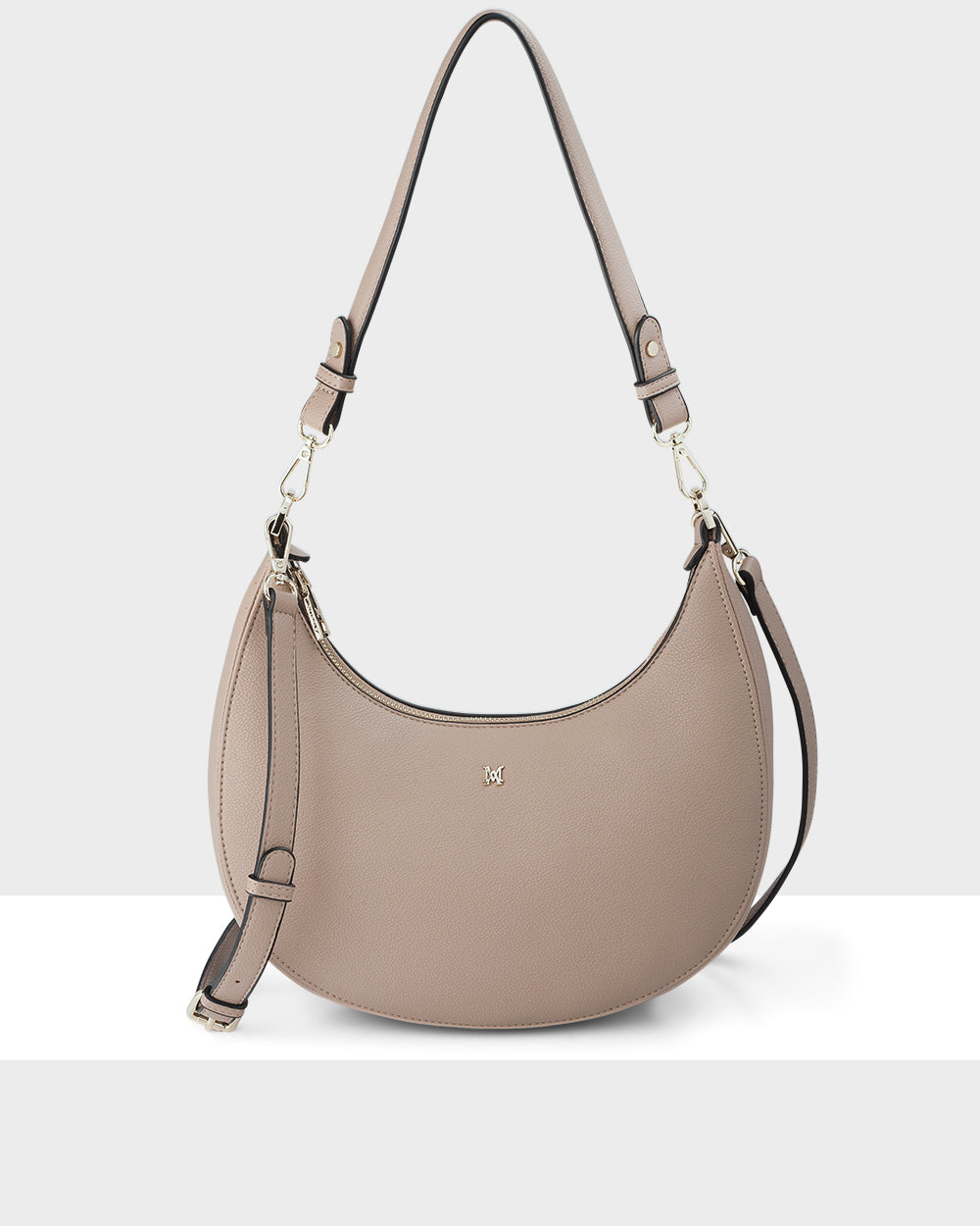 Pia Crescent Shoulder Bag With Crossbody Strap + Chunky Chain Strap-3