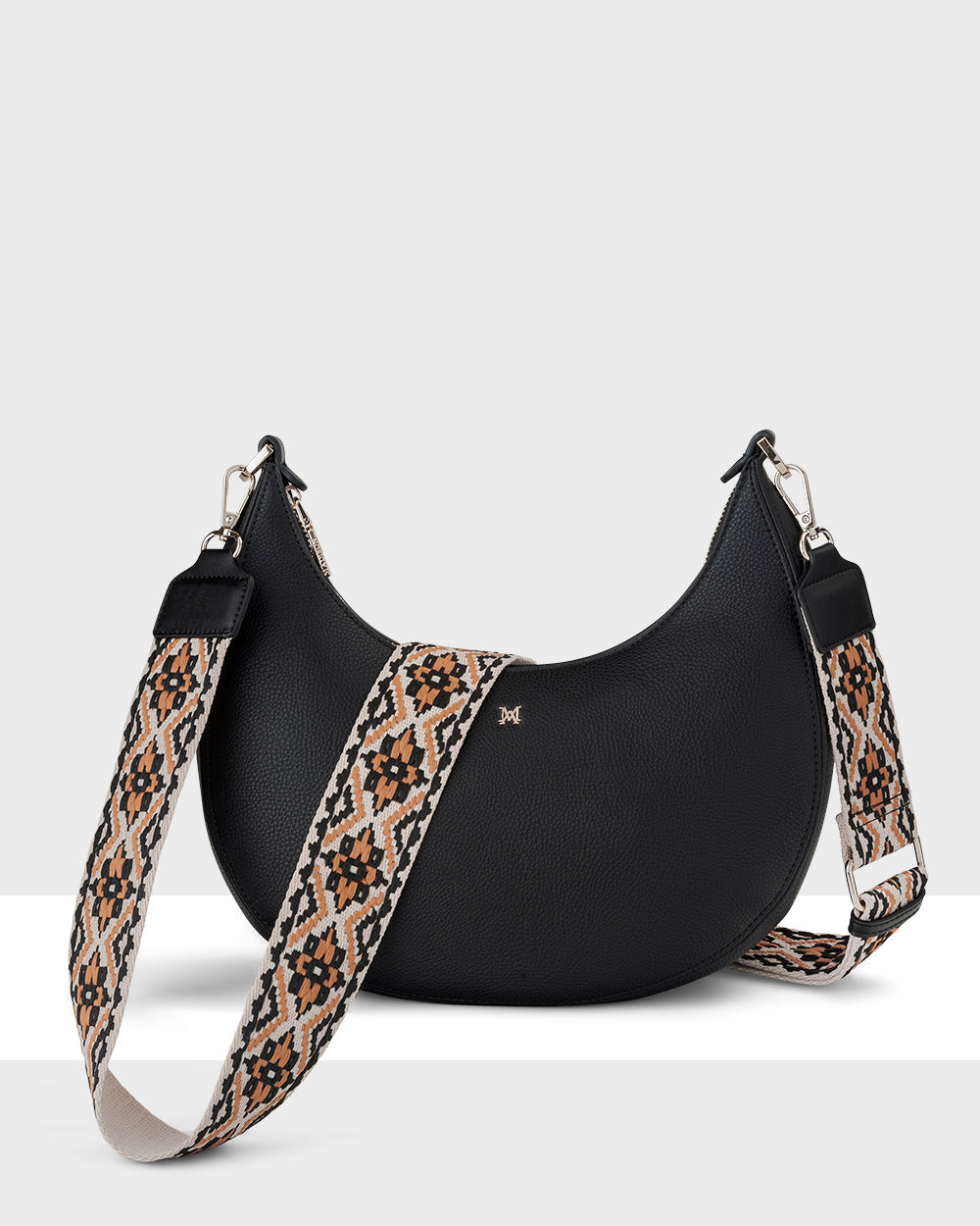 Pia Cresent Shoulder Bag With Crossbody Strap + Aztec Strap