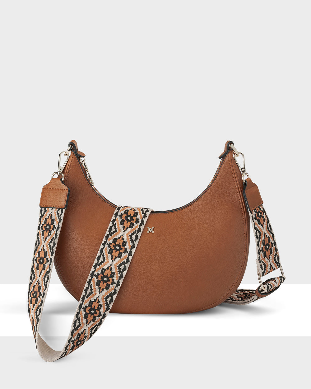 Pia Cresent Shoulder Bag With Crossbody Strap + Aztec Strap