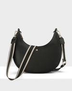 Pia Cresent Shoulder Bag With Crossbody Strap + Stripe Strap