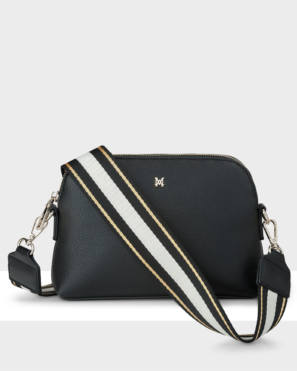 Sophie Curve Top Crossbody Bag + Metallic Stripe Bag Strap