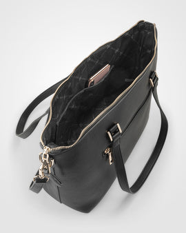 Vivian Medium Zip Top Tote With Crossbody Strap - 0